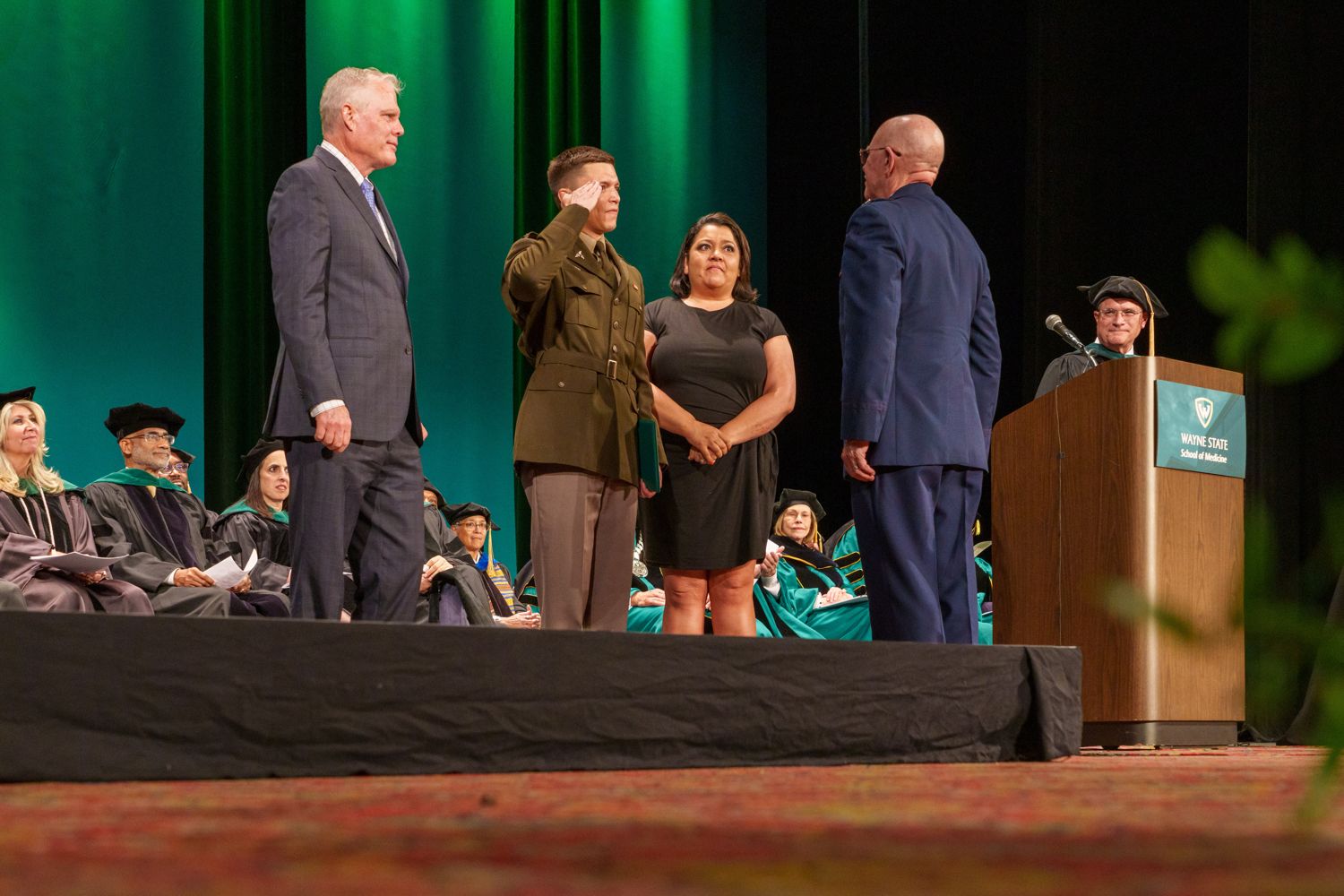 Medical school graduation and commissioning, Wayne State